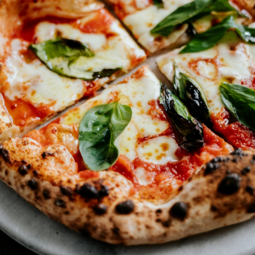 Pizza Margerita in slices