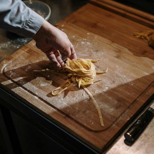 Italian homemade tagliatelle